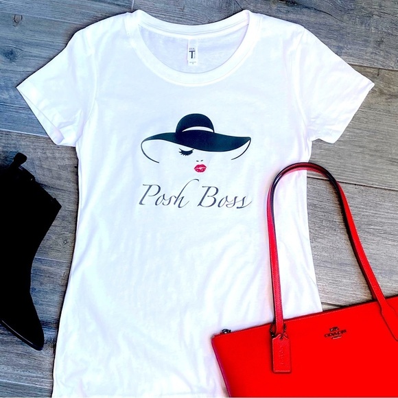 Hot Posh Boss T-Shirt in White - Picture 1 of 2